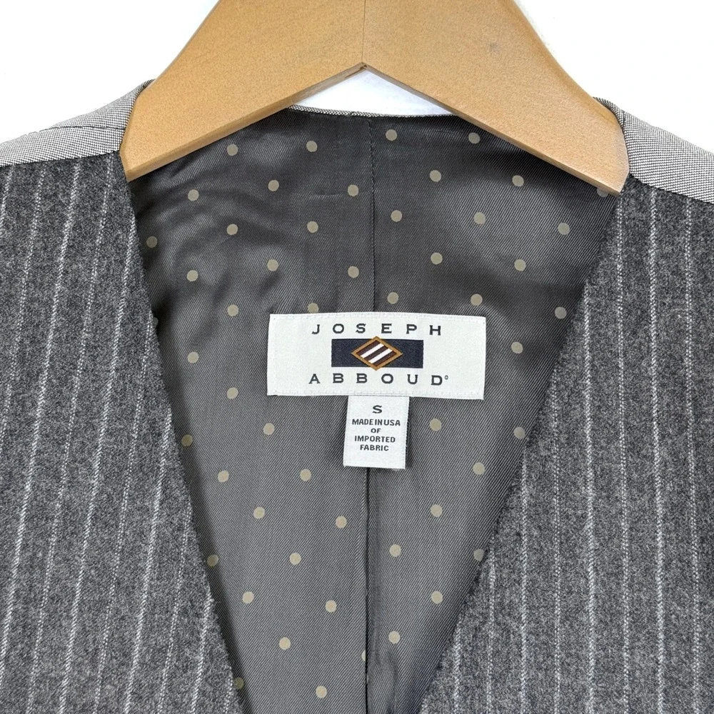 Custom Joseph Abboud Charcoal Pinstripe Vest Limited Edition‎ Signed